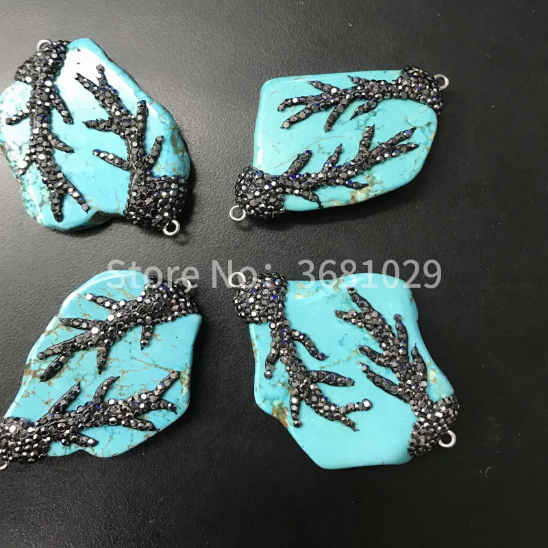 

Green double-buckle joint shape bead European fashion sweater chain handmade wholesale