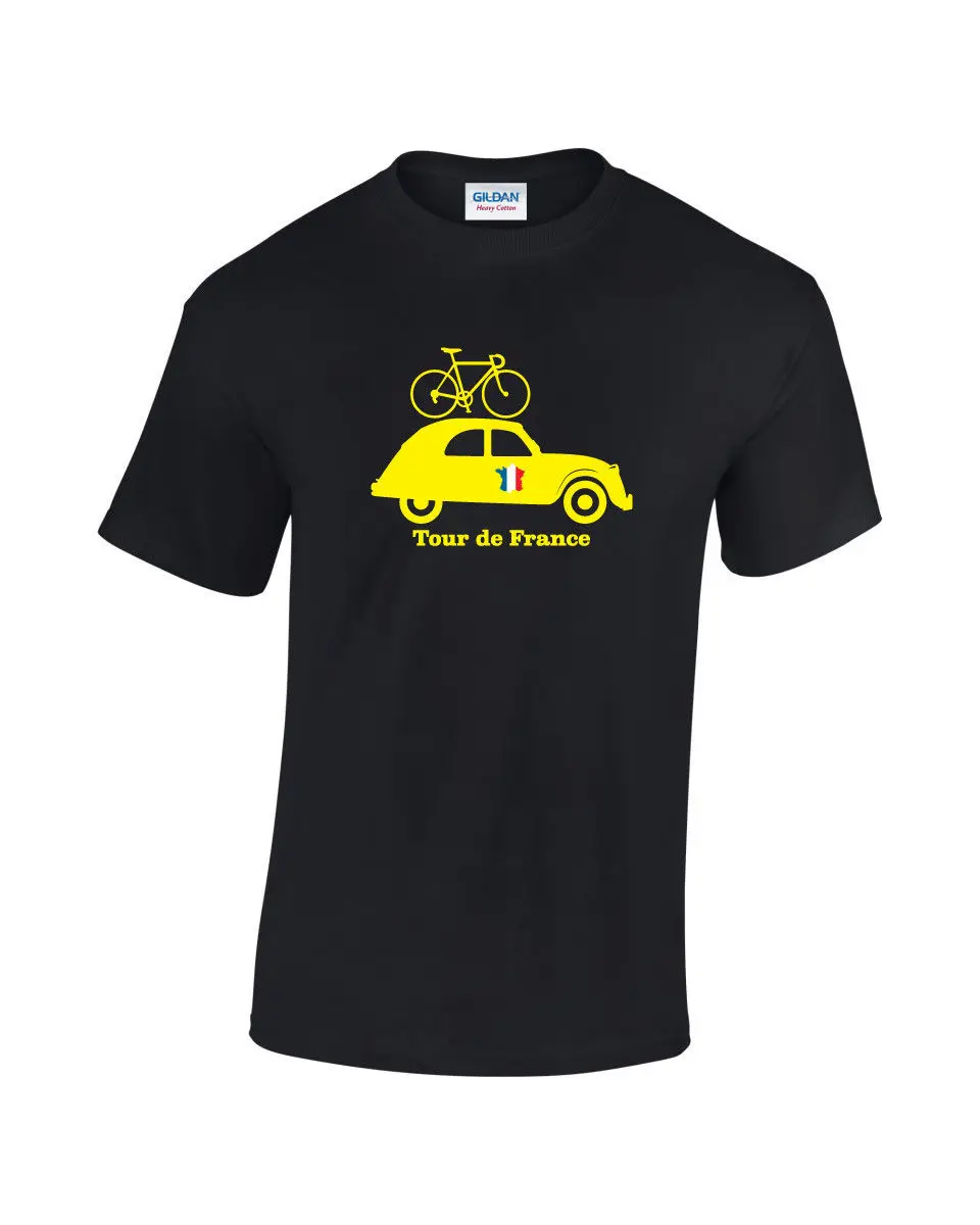 Fashion 2019 Top Tee Mens Frankrijk 2CV Verjaardag Mannen Katoen Cyclings T-shirt Print T-shirt