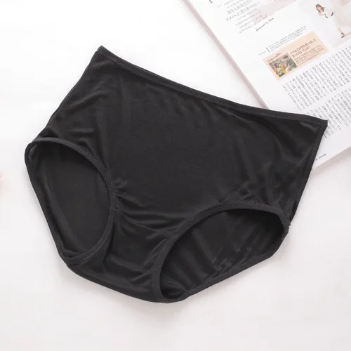 Birdsky, 3pcs 100% natural mulberry silk Women briefs panties underwear, mid waist, quick dry, soft thin, 6 colors. OR-10