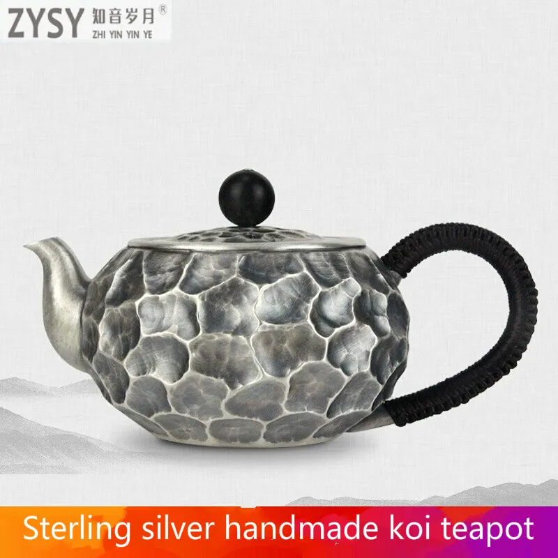 Pure silver exquisi teteapot kettles tea cup chinese kung fu tea set drinkware