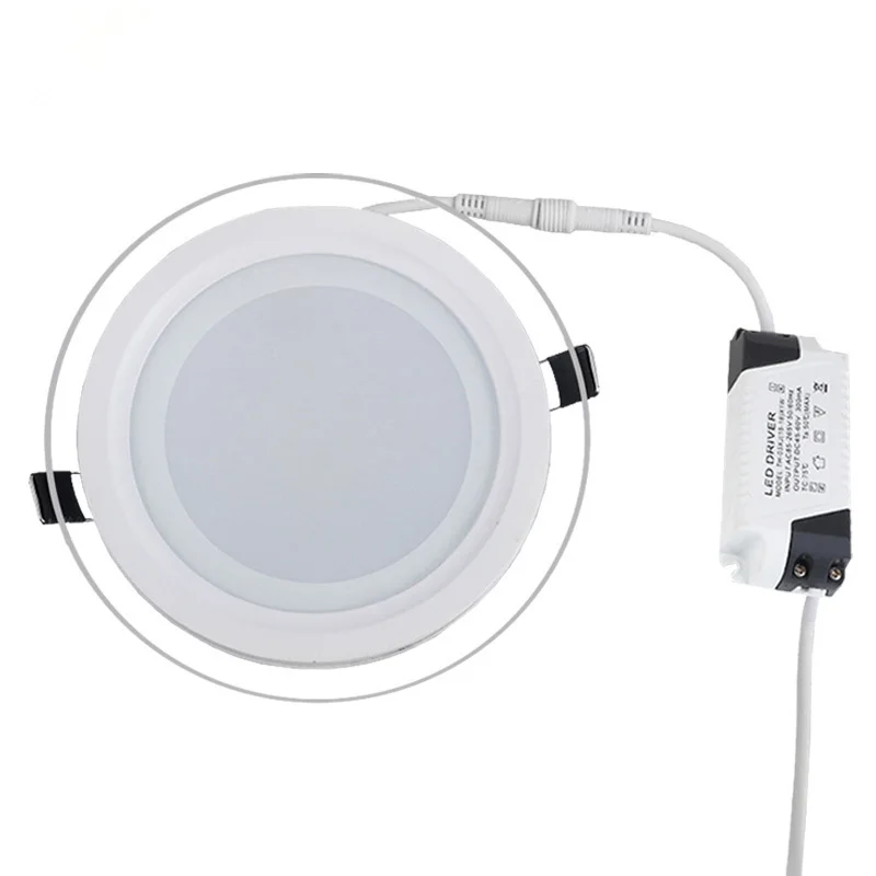 Il quadrato di Downlight del pannello del LED/pannello di vetro rotondo accende le lampade da incasso del soffitto di alta luminosità 6W 12W 18W per