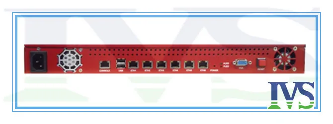 جهاز توجيه/خادم جدار الحماية ، نظام VOIP ، أعلى لوحة أمامية 1U 6 GbE Lans