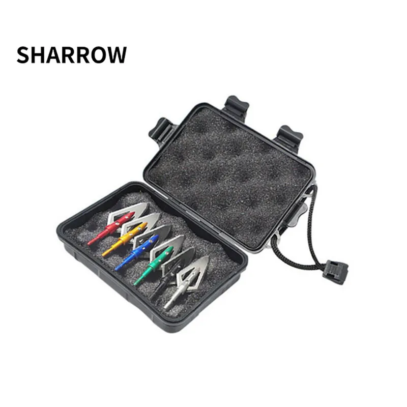 1 Pcs Black Plastic Broadhead Arrow Portable Storage Box Sponge Core Storage Sharp Hunting Blade Arrow