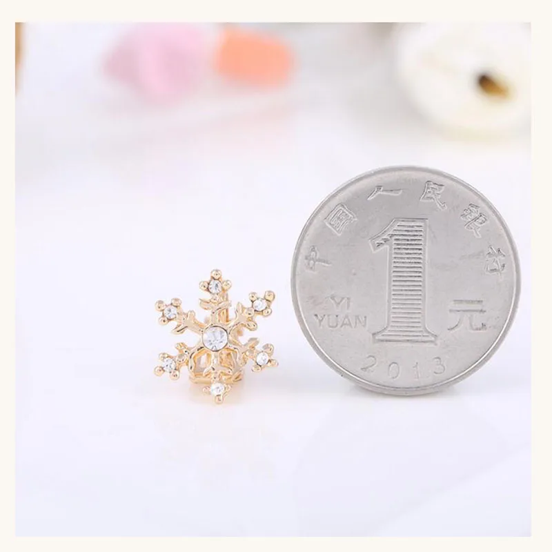 Grace Jun(TM) New Fashion Cute Snowflake Shape Clip on Earrings Without Piercing for Girls  Kids Easy To Wear  No Hole Ear Clip