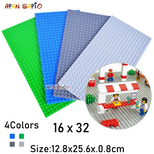 DIY 블록 빌딩 벽돌 얇은 베이스 플레이트, 16X32, 어린이 교육 조립, 건설 완구, 브랜드와 호환 가능 