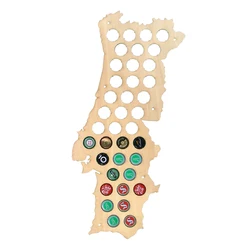 Wooden Craft Maps Of Portugal Beer Caps Maps Wall Mounted Decorative Map Home Bar Beer Drinkers Home Decoration Accessories