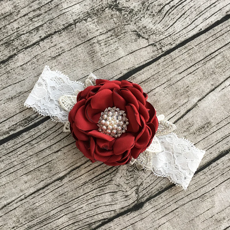 Christmas Red Flower Headband