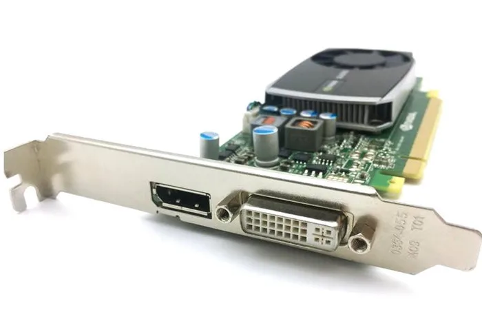 Quadro 600 Q600 그래픽 비디오 카드 DP + DVI 용 오리지널 그래픽 카드 배플, 전체 높이 브래킷