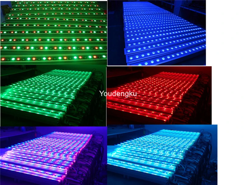 

6 pieces 36 x 3W DMX strip wall washer led rgb 36pcs 3 Watt RGB LED IP65 Waterproof led wall washer light