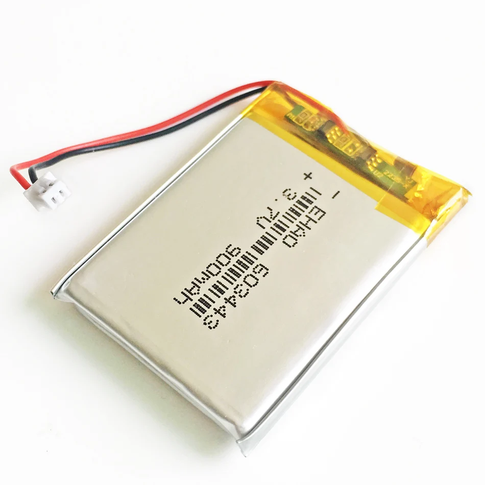 3.7V 900mAh bateria JST 1.25mm 2pin złącze 603443 litowo-polimerowa li-po akumulator do Mp3 GPS PSP głośnik rejestrator