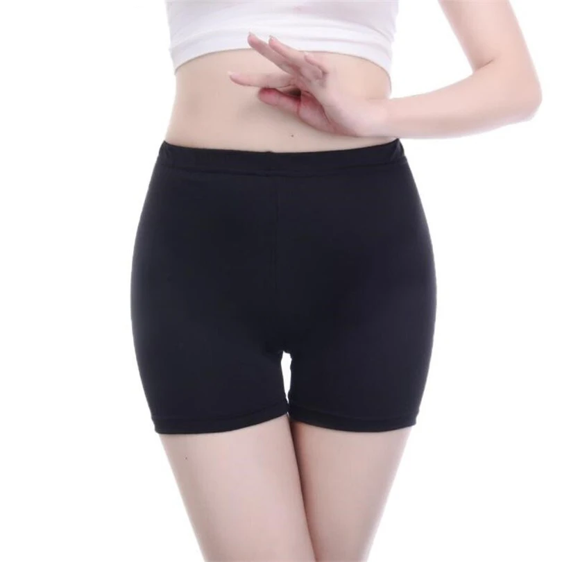 

YSDNCHIFemale Gym Casual Summer Women Shorts Fitness Leisure Elastic Waist Black White Shorts Yo-Ga Short Feminino