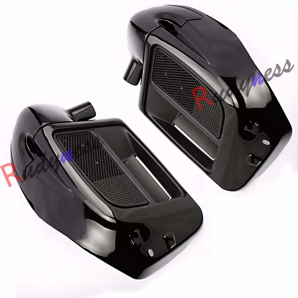 Vivid Black Lower Vented Fairing, Leg Warmer for 2014 2015 2016 2017 Harley Touring Street Glide Road King FLHX FLHR