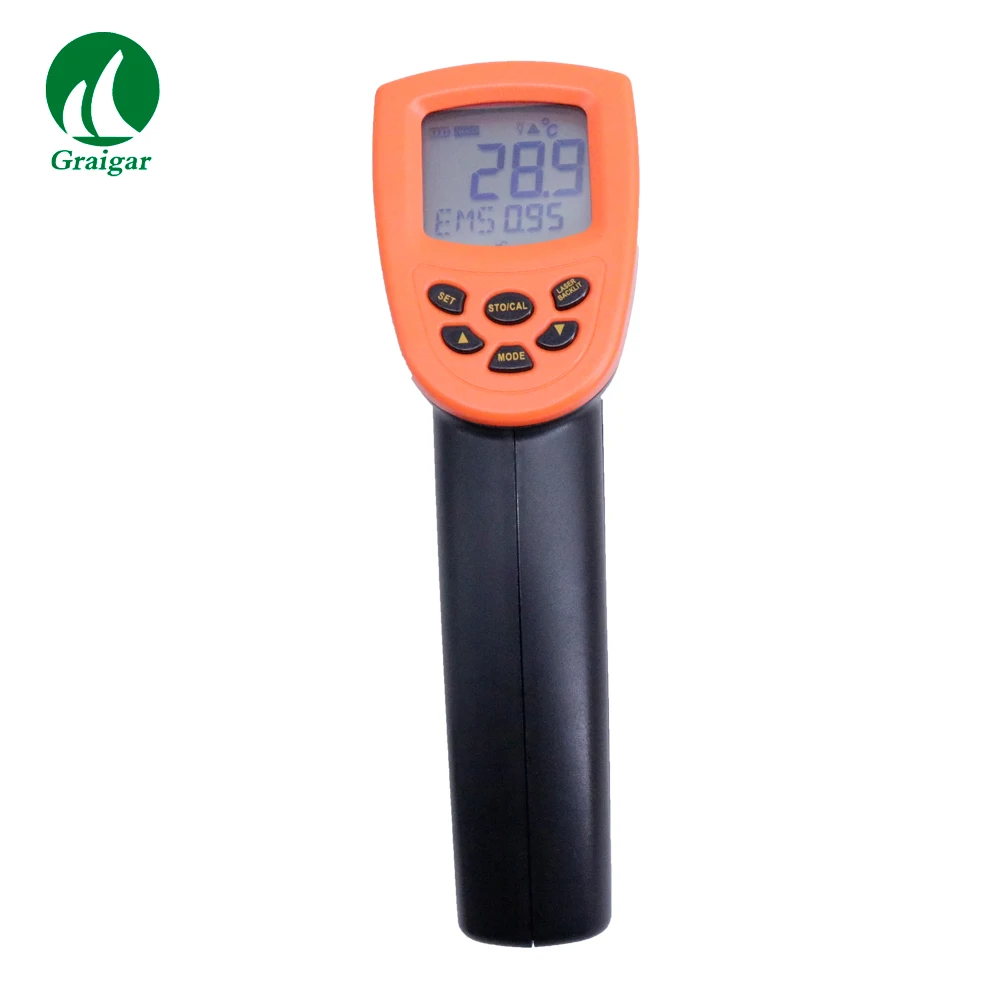 Smart Sensor Non-contact Industrial Infrared Thermometer AR882+ Temperature Range -18C~1650C