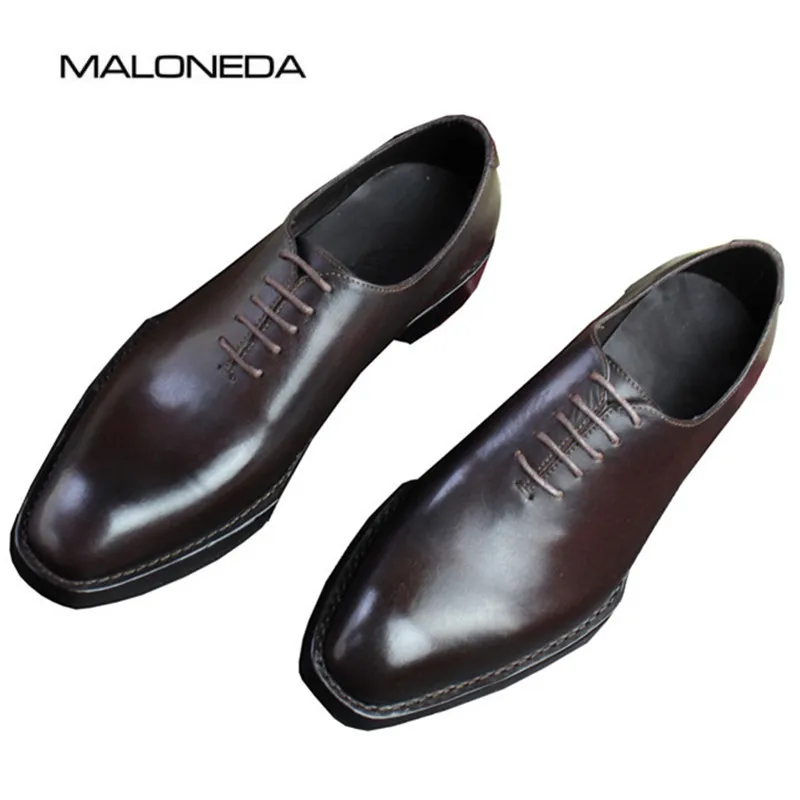 

MALONEDA Custom Made Men's Genuine Leather Handmade Goodyear Oxfords Shoes For Wedding Party Formal Dress Footwear