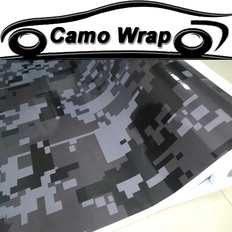 ORINO Black Grey Vinyl Film Digital Car Wrap Film Adhesive Car Sticker Motorcycle Vehicle Full Wrapping Foil Air Bubble Free