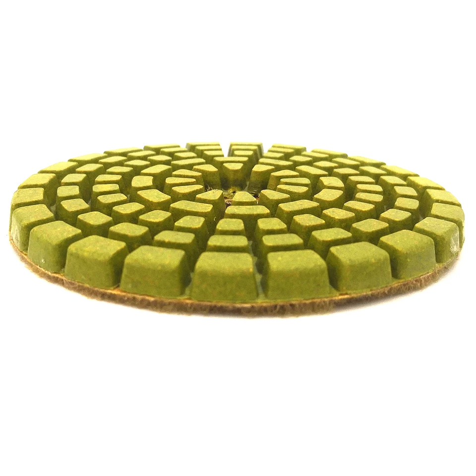 RIJILEI 7PCS/Set 4 Inch Diamond Polishing Pads For Concrete Floor Marble Thicknees 6mm Wet Grinding Discs Polishing Stone LW03