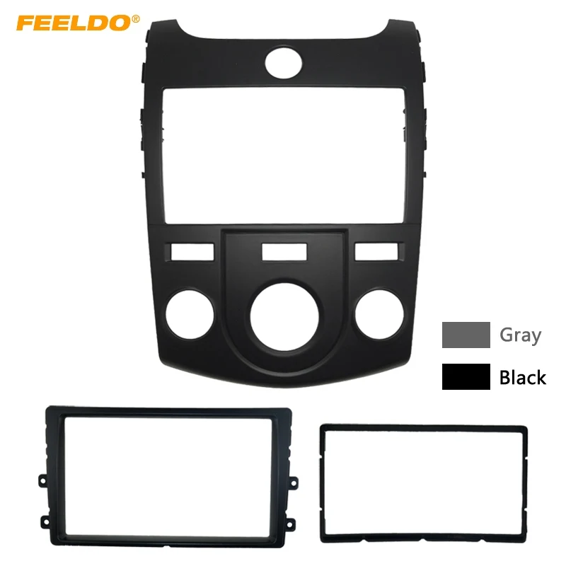 

FEELDO Car Stereo Radio Fascia Panel Frame Trim Dash Face Plate Installation Kit For KIA Cerato(09-12)/Forte(09-12) #AM5748