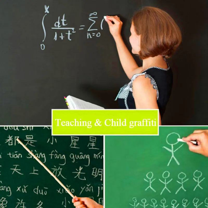 1 Pc 45x100cm Blackboard Stickers Removable Vinyl Draw Erasable Blackboard Learning Office Notice Board Message Board