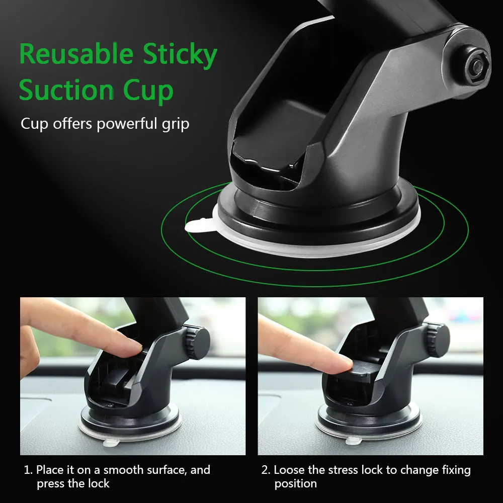 KISSCASE Car Phone Holder in Car Windshield Gravity Sucker Mobile Phones Stand For iPhone Android support telephone voiture