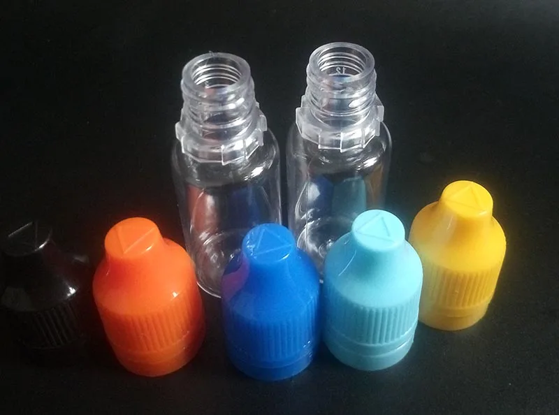 2000 cái PET Dropper Chai Với Trộm Mũ Hiển Nhiên Lời Khuyên Mỏng 10 ML E Chai chất lỏng Rõ Ràng Nhựa Rỗng Chai