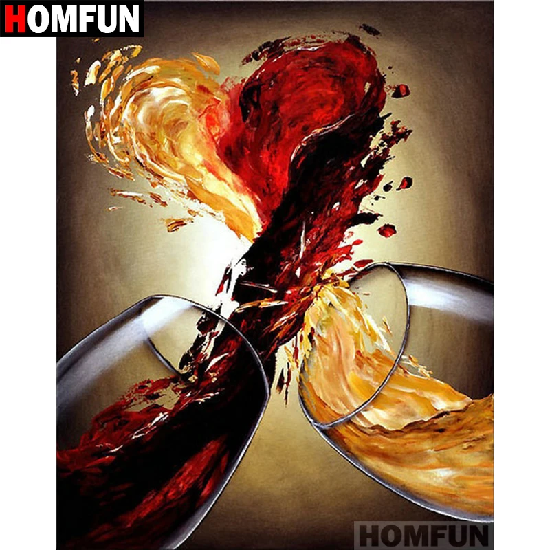 

HOMFUN Full Square/Round Drill 5D DIY Diamond Painting "Grape Wine" Embroidery Cross Stitch 5D Home Decor Gift A06984