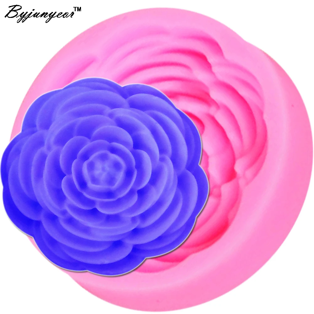 

Byjunyeor M510 Rose Flower 3D Candle Soy Wax Mould Scented Handmade Silicone Mold Plaster Resin Clay Diy Craft Home Decorat