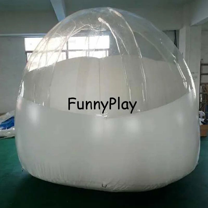 inflatable lawn dome tent Family half white clear roof for see the star Camping Backyard tent,inflatable bubble hotle house