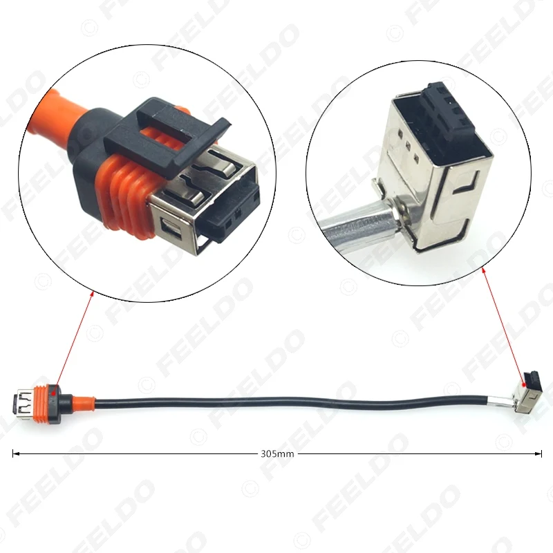 FEELDO 1PC Car HID Xenon Light High Voltage Wire Harness Cable for D1S D1C D1R Xenon Ballast bulb D1 D3 HID Plug Socket Adapter