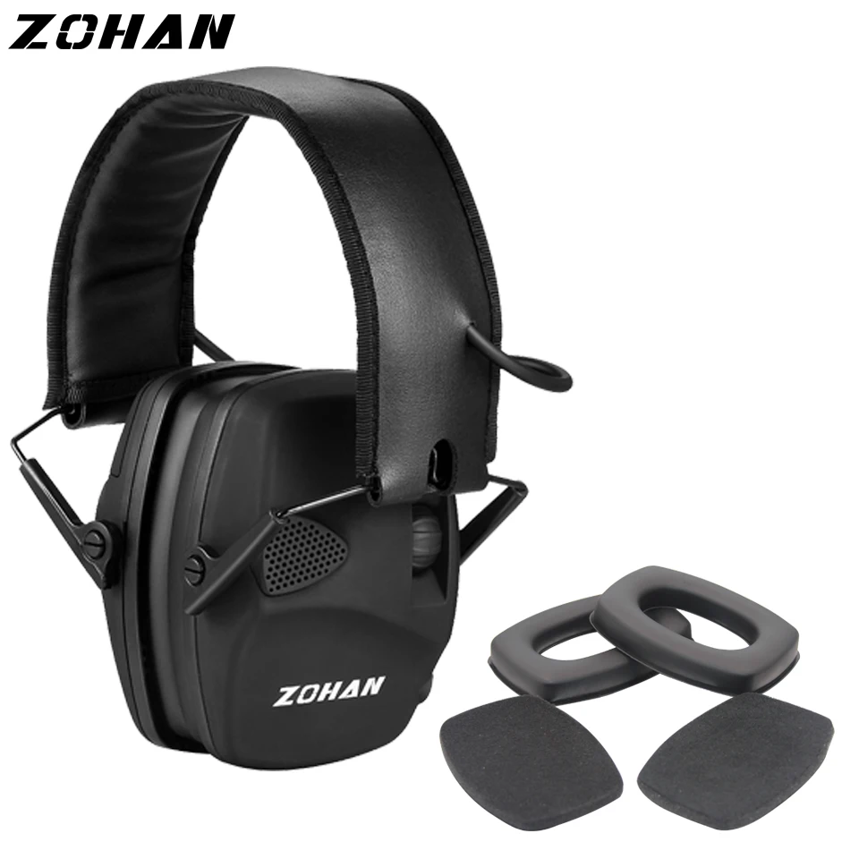 New Shooting Hearing Protection Electronic Tactical Headset noise cancelling Hunting Earmuffs Shoot with Replacement Ear pads