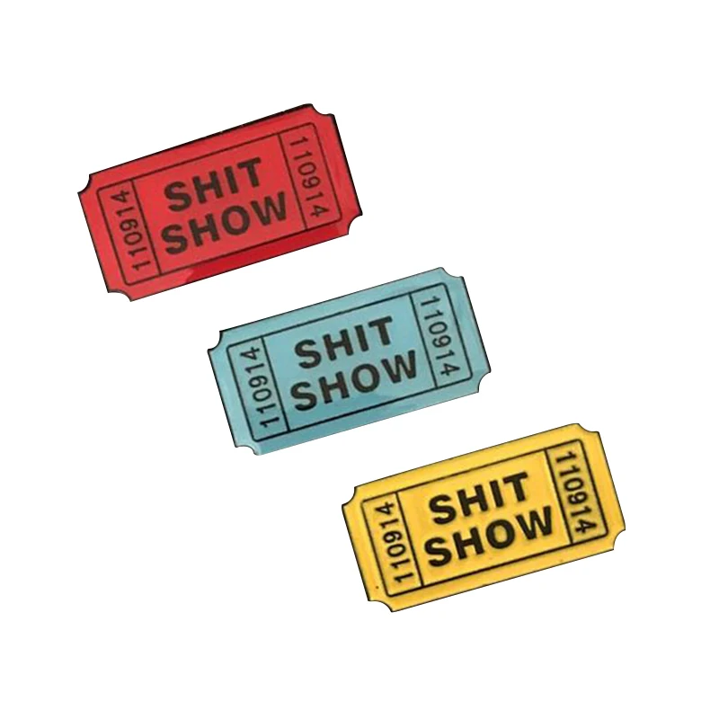 Shit Show Ticket set Enamel Pin