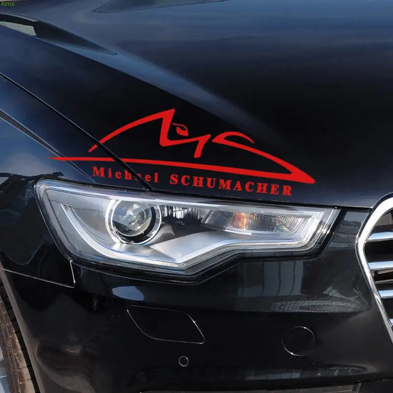 Michael SCHUMACHER signature reflective sticker on car for ford focus 2/opel/skoda/audi a4/mazda 3,car lamp eyes decor decals