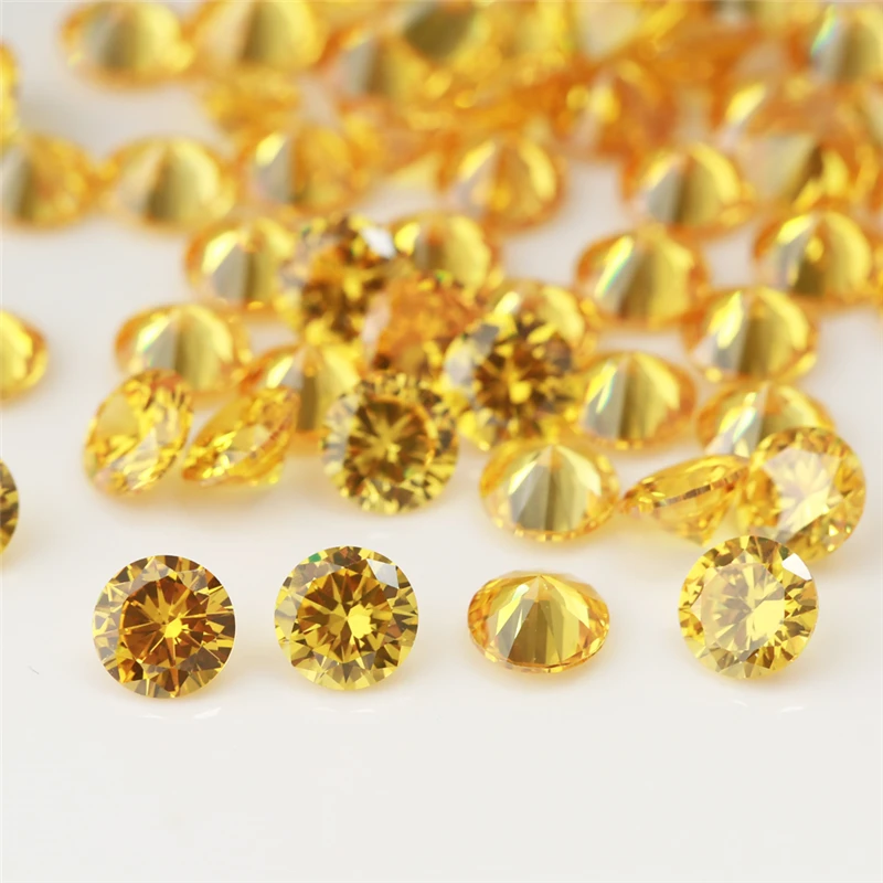 100pcs 1mm 1.5mm 2mm (Size 0.8~2.5mm) AAAAA Round White,Golden Yellow,Voilet,Olive,Green,Black,Pink Cubic Zirconia Stone Loose