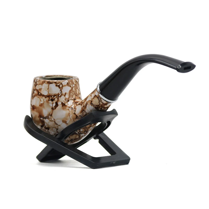 Classic Marbling Resin Multicolor Pipe Chimney Filter Smoking Pipes Tobacco Pipe Cigar Narguile Grinder Smoke Mouthpiece