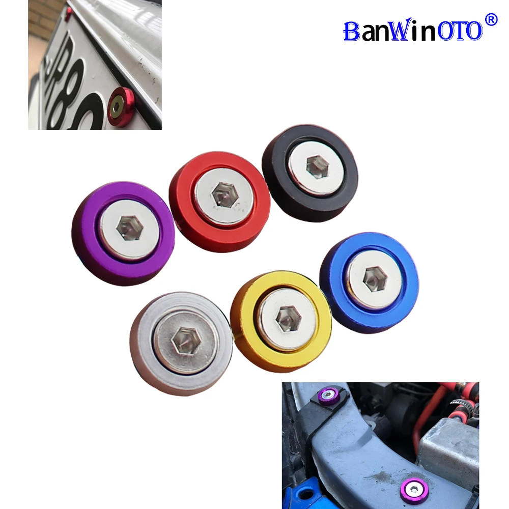 10pcs/set JDM Style Washer Nut License Plate Bolts Fender Flare Stickers M6x20 Universal Auto Car Styling Tuning Modification