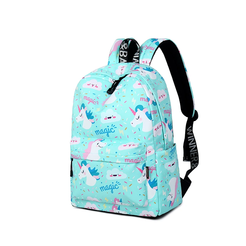 Unicorn Printing Backpack Women Waterproof kawaii Blue Book Bags Laptop Bagpack School Bag for Teenage Girls Mochila