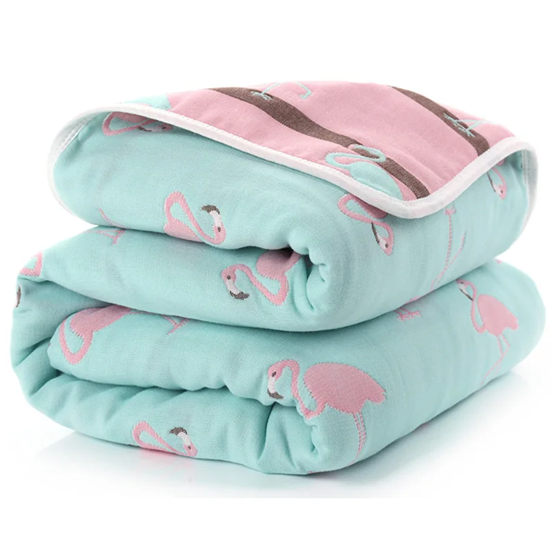 

Baby Blanket 110 CM Muslin Cotton 6 Layers Thick Newborn Swaddling Autumn Baby Swaddle Bedding Receiving blanket