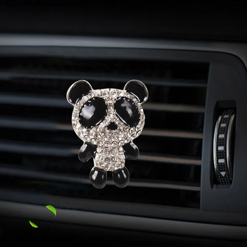 Inlay Water drill Panda car Air conditioning outlet perfume car perfume car interior accessories car fragrance