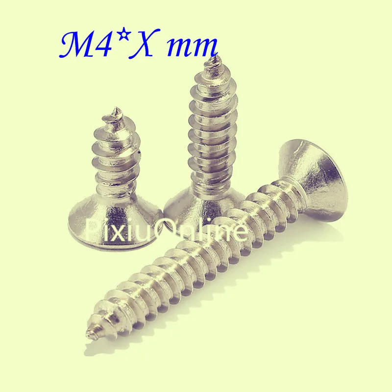 YT802 304 Rvs Phillios Zelftappende Schroeven Platte M4 * Xmm Drop Shipping