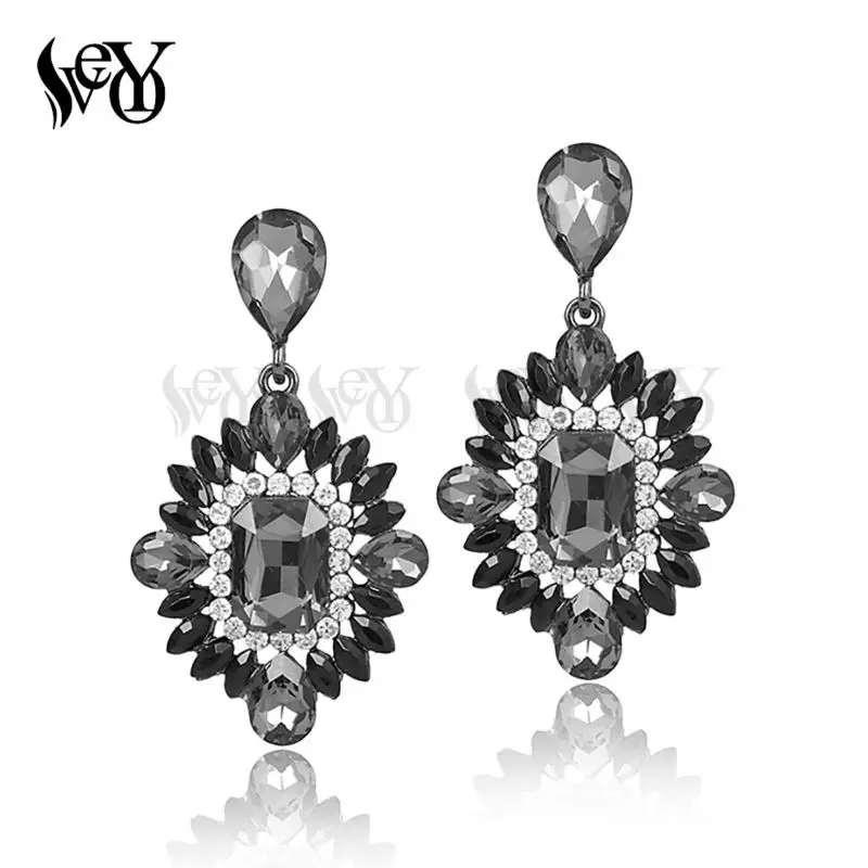 VEYO Acrylic Crystal Earrings For Women Vintage Earrings Classic High Quality Brincos Pendientes