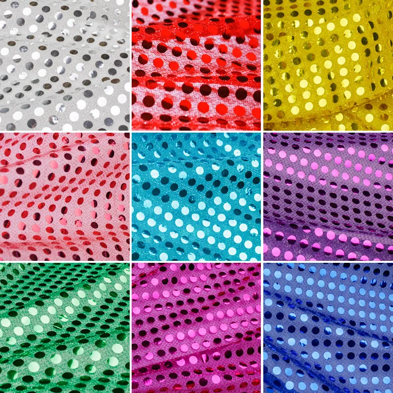 5yards   sequins fabric for wedding dance background curtain fabric /6MM  Sequin cloth