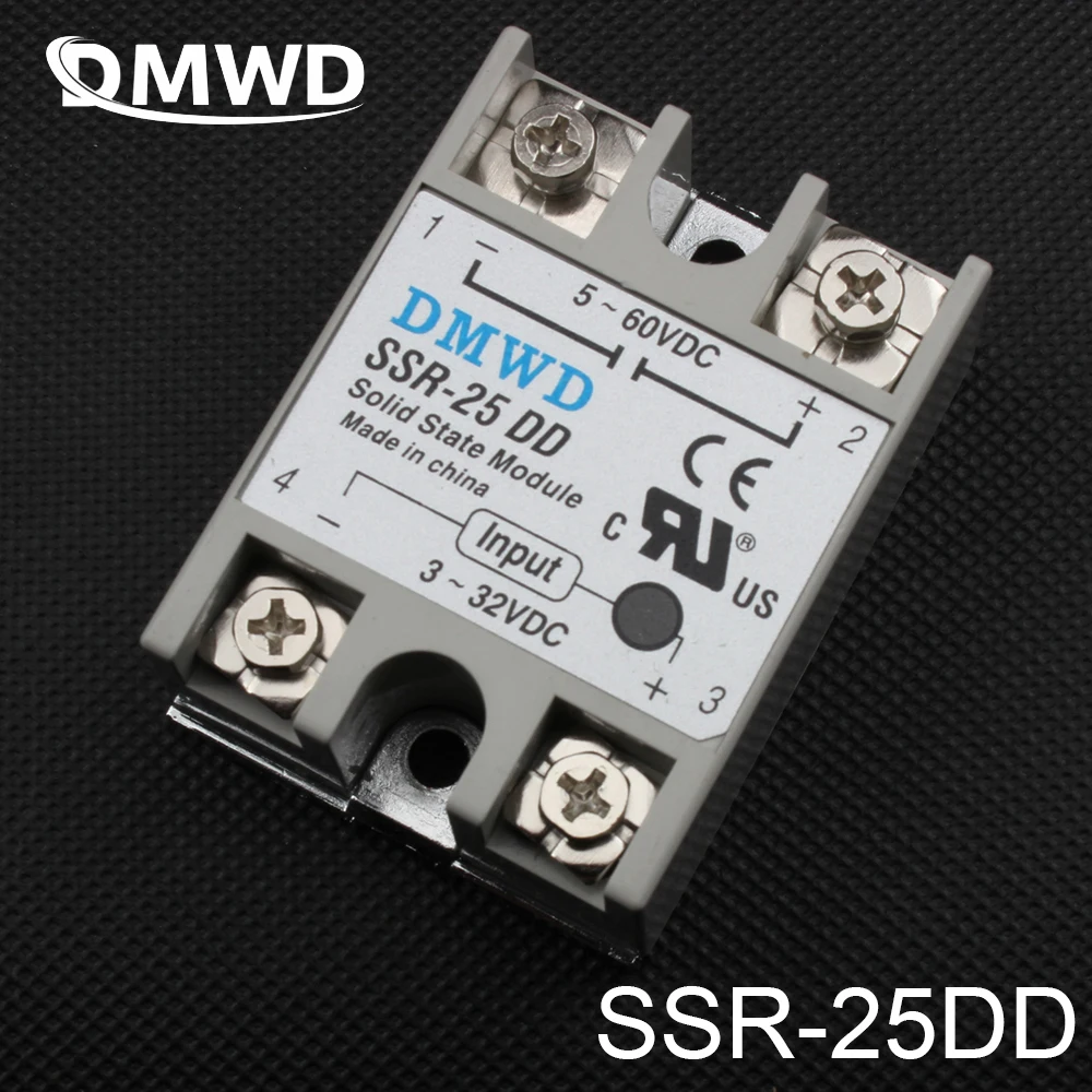 High quality DMWD solid state relay SSR-25DD 25A  actually 3-32 DC TO 5-60 DC SSR 25DD relay solid state  dc-dc