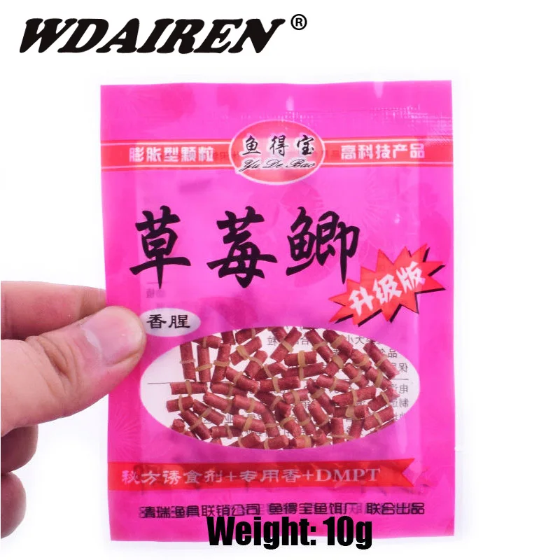 

1bag Red Smell Grass Carp Baits Coarse Red Bug Strawberry Scent Fishing Baits Fishing Lures Accessories Drop Shiping