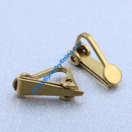 brass leverback earrings clip ear wire  clip earring fitting fashion jewelry findings