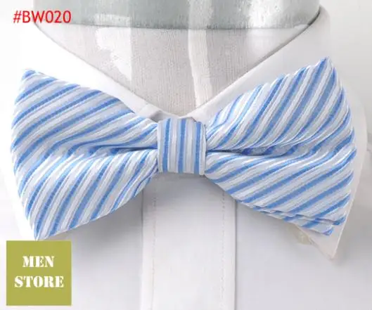 Stripe Bow tie Pre-tied Tuxedo Necktie Woven Groom Wedding Mariage Party BowTie Neckwear Sell Off