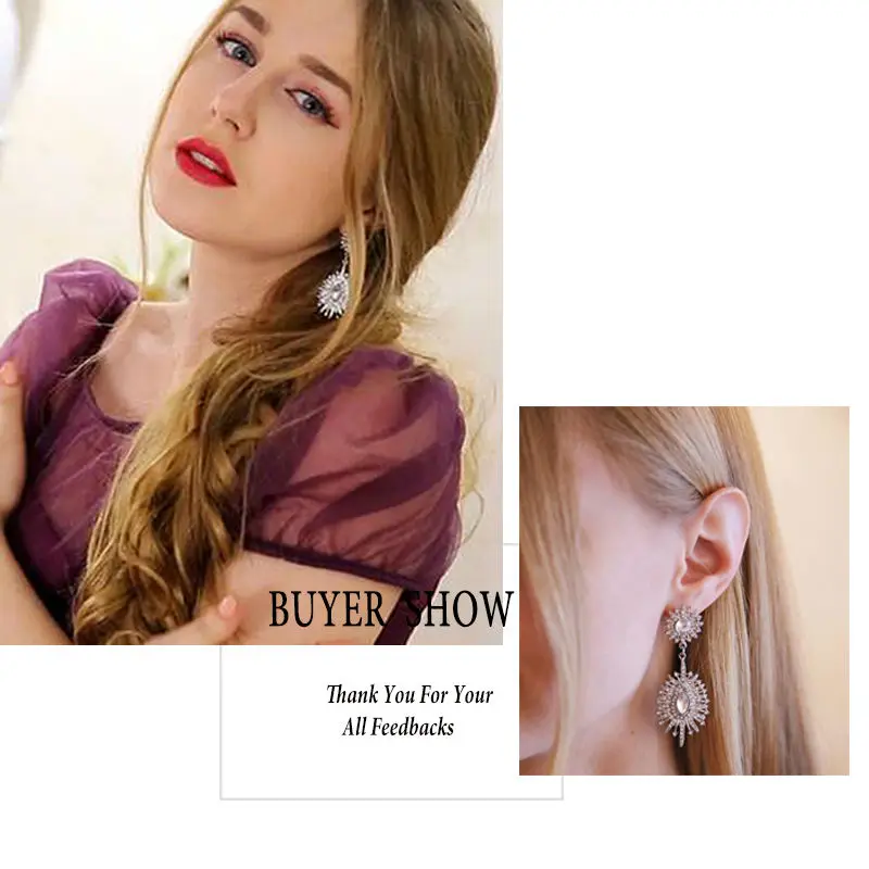 VEYO Rhinestone Earrings for Woman Drop Earrings Crystal Earrings Classic Trendy Elegant High Quality Brincos Pendientes