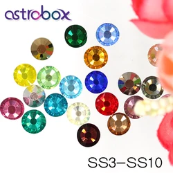 SS3-SS10 Colorato di Cristallo Hot Fix Strass di Vetro Strass Hotfix Ferro Strass per L'indumento Abbigliamento Unghie Artistiche Decorazione