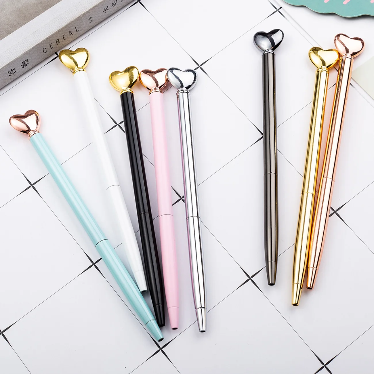 10PCS/lot Love Creative Ball Pen Metal Pen Advertising Pen Promotion Gift Pen Wholesale novelty pens for writing stationery