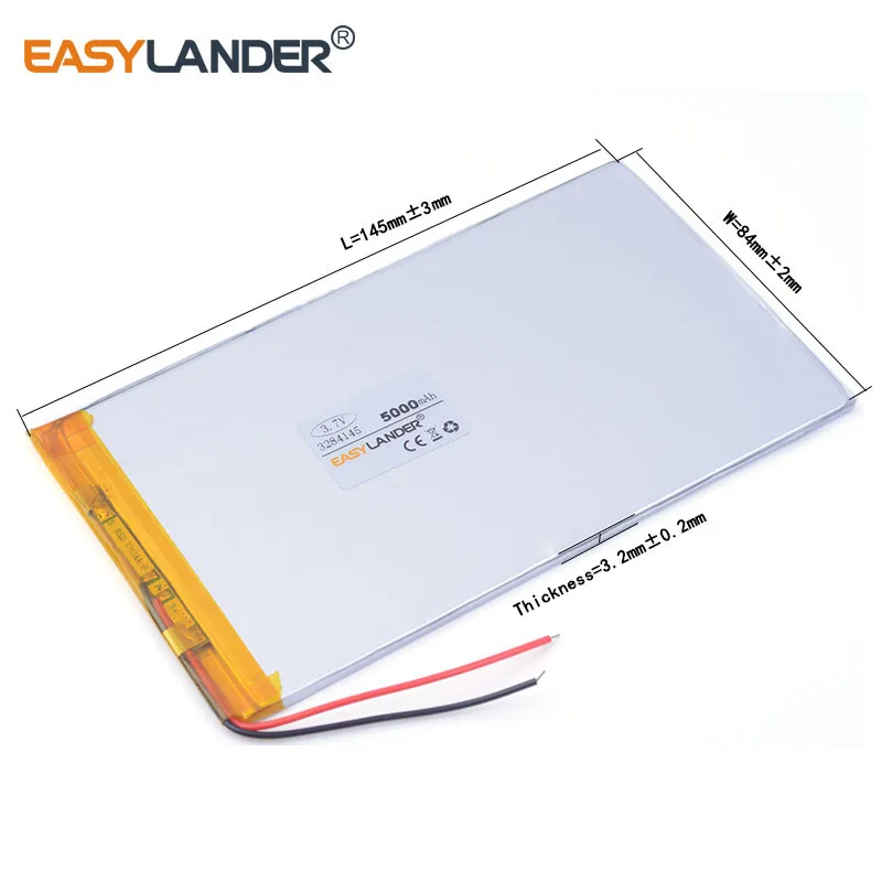 10pcs /Lot 5000mAH 3284145 lithium Li ion polymer rechargeable battery for tablet pc 7 inch 8 inch 9inch Power bank