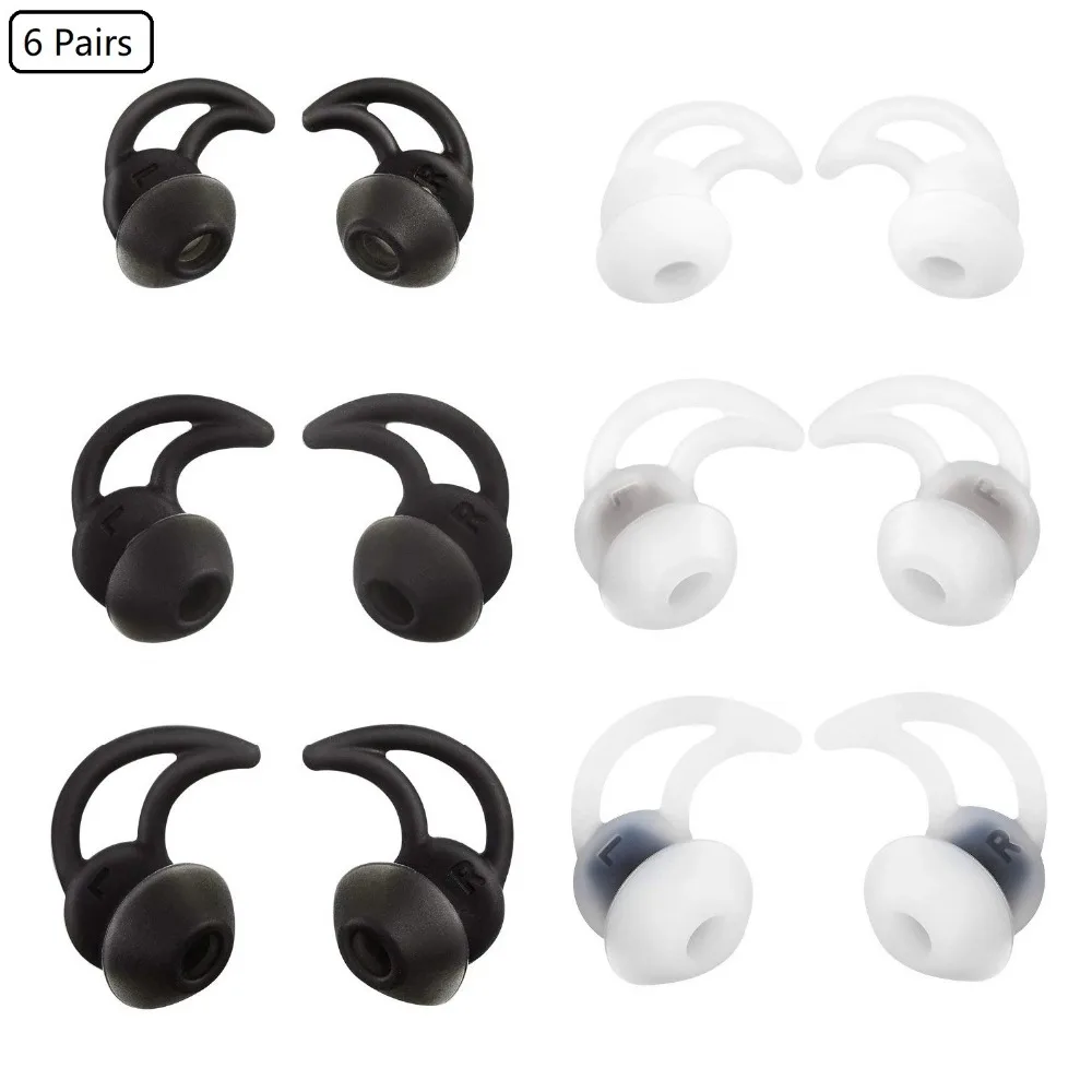 

6Paris(S&M&L) Replacement Noise Cancelling Double Flange Silicone Earbuds EarTips Eargel For Bose QC30 QC20 SIE2 IE3