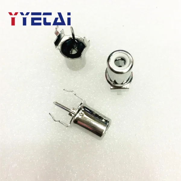 10Pcs Av Core Socket 2 Pin Rca Socket Enkel Gat Pcb Solderen Socket Lotusbloemzetel AV1-8.4-2B 180 Graden Dd